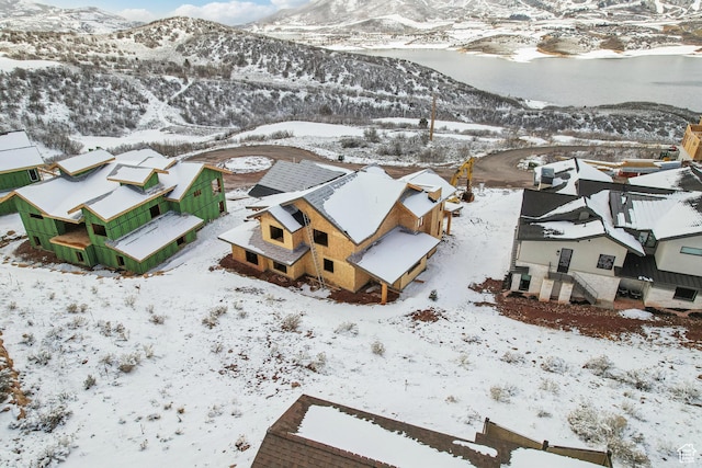10646 N Reflection Rdg, Hideout, UT 84036 - snowy aerial view with a residential view and a mountain view