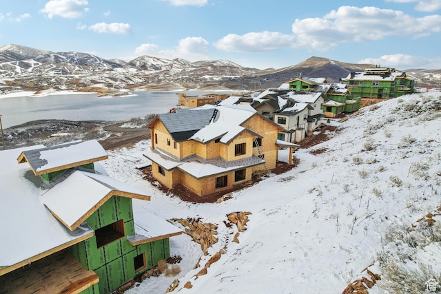 10646 N Reflection Rdg, Hideout, UT 84036 - snowy aerial view with a mountain view