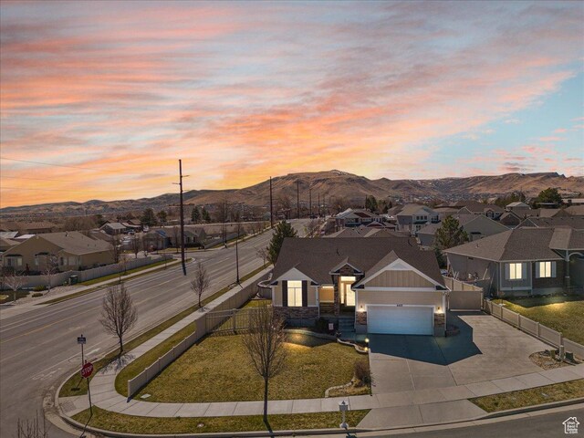 6403 W Muzzle Loader Dr, Herriman, UT 84096 - aerial view with a mountain view and a residential view