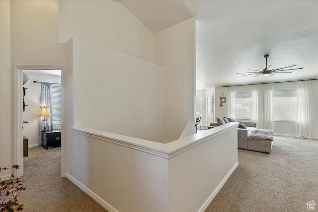 6403 W Muzzle Loader Dr, Herriman, UT 84096 - corridor featuring carpet floors, a textured ceiling, and baseboards