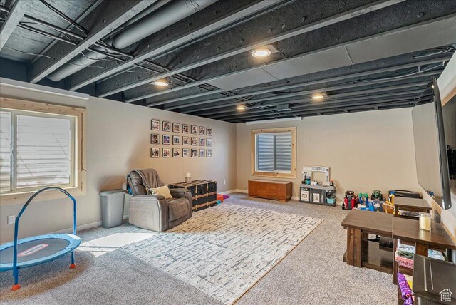 6403 W Muzzle Loader Dr, Herriman, UT 84096 - below grade area featuring carpet flooring and baseboards