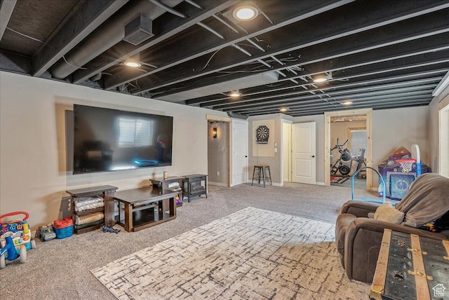 6403 W Muzzle Loader Dr, Herriman, UT 84096 - living area featuring carpet and visible vents