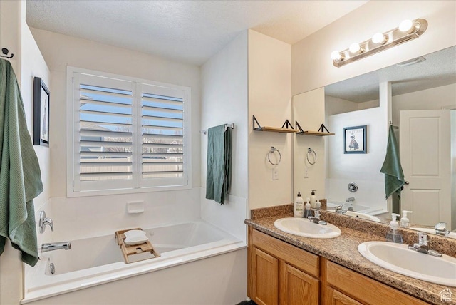 6403 W Muzzle Loader Dr, Herriman, UT 84096 - full bath featuring a garden tub, a sink, and double vanity