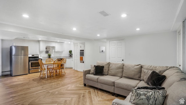 4535 S Ridgeline Dr, Ogden, UT 84405 - living room with visible vents and recessed lighting