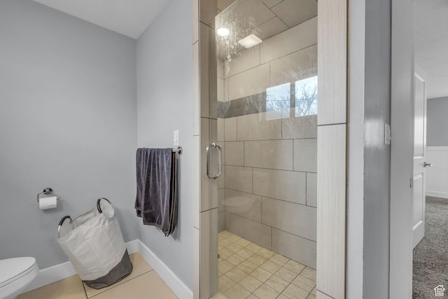 175 E Millerberg Dr S, Sandy, UT 84070 - bathroom with baseboards, toilet, and a stall shower