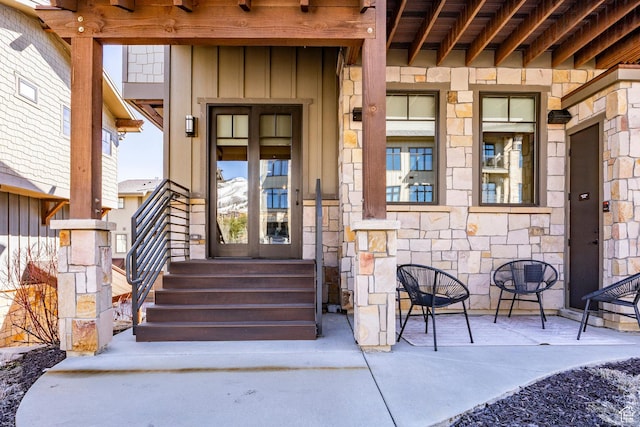 3788 Blackstone Dr Unit 19, Park City, UT 84098 - entrance to property with board and batten siding and stone siding