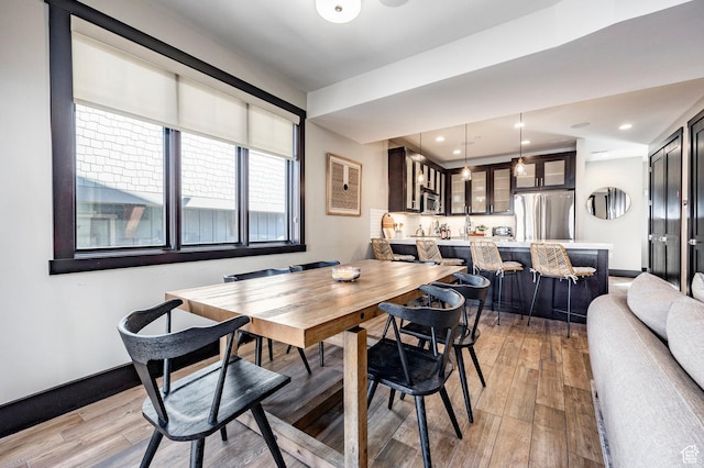 3788 Blackstone Dr Unit 19, Park City, UT 84098 - dining area featuring light wood-style flooring, recessed lighting, and baseboards