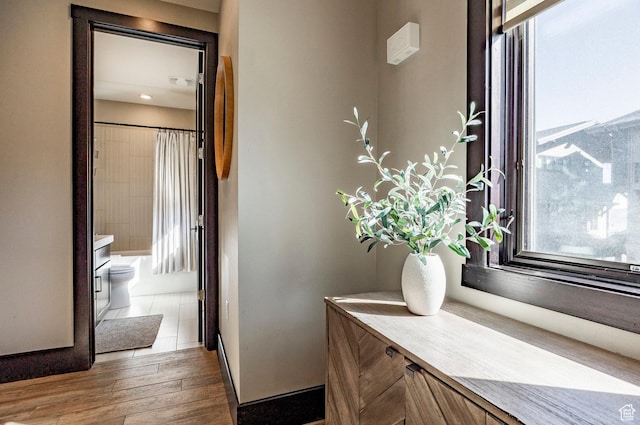 3788 Blackstone Dr Unit 19, Park City, UT 84098 - hallway featuring wood finished floors