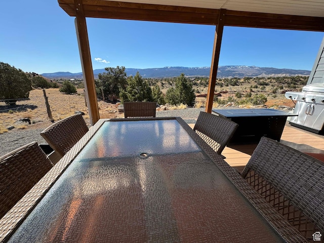 405 W 1000 N, Torrey, UT 84775 - view of patio / terrace with grilling area, outdoor dining area, and a mountain view