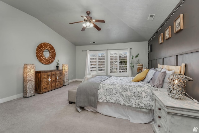 11773 S Twin Pines Ct, Draper, UT 84020 - carpeted bedroom with baseboards, lofted ceiling, and visible vents