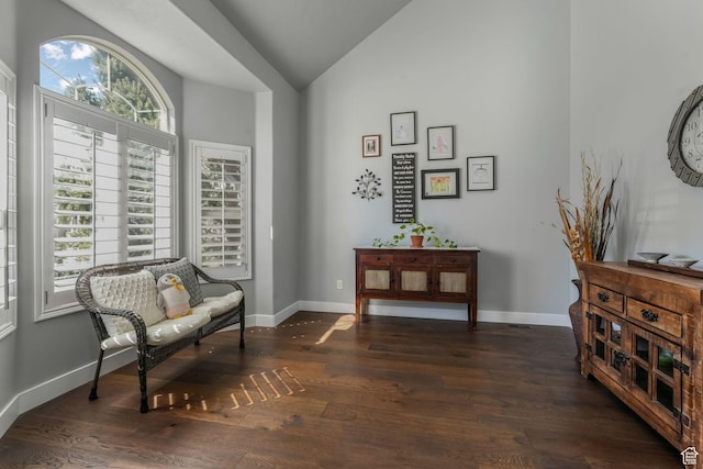 11773 S Twin Pines Ct, Draper, UT 84020 - sitting room featuring a wealth of natural light, lofted ceiling, and wood finished floors