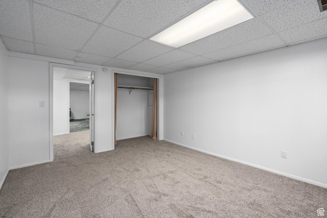 252 W Durfee St, Grantsville, UT 84029 - unfurnished bedroom with carpet, a drop ceiling, a closet, and baseboards