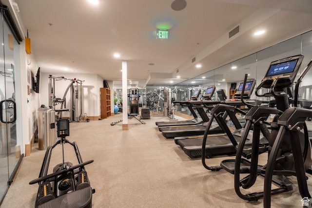 1271 Lowell Ave Unit D201, Park City, UT 84060 - gym with recessed lighting
