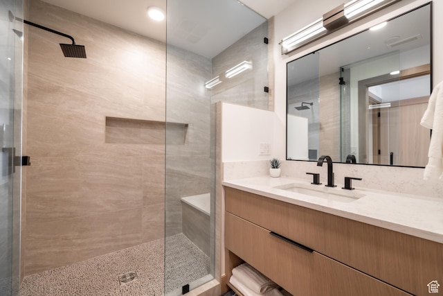 1271 Lowell Ave Unit D201, Park City, UT 84060 - full bathroom with a tile shower and vanity