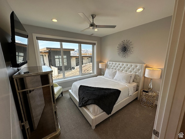 818 E Miner Way Unit 34, Hideout, UT 84036 - bedroom featuring baseboards, carpet floors, and recessed lighting
