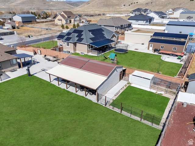 9844 N Faust Station Dr W, Eagle Mountain, UT 84005 - bird's eye view featuring a mountain view and a residential view