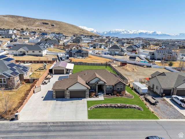 9844 N Faust Station Dr W, Eagle Mountain, UT 84005 - aerial view with a residential view and a mountain view