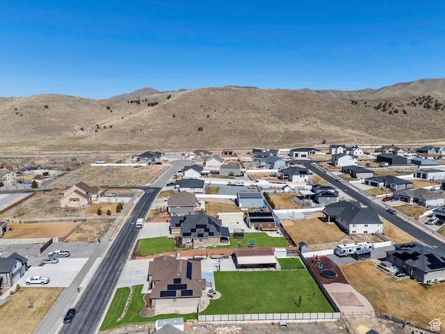 9844 N Faust Station Dr W, Eagle Mountain, UT 84005 - aerial view featuring a residential view and a mountain view