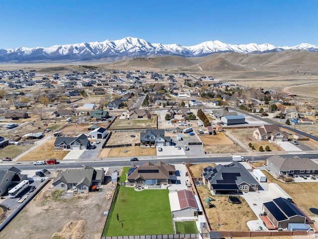 9844 N Faust Station Dr W, Eagle Mountain, UT 84005 - aerial view featuring a residential view and a mountain view