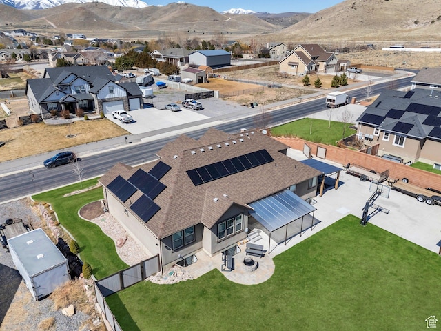 9844 N Faust Station Dr W, Eagle Mountain, UT 84005 - aerial view featuring a residential view and a mountain view
