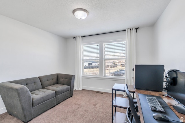 9844 N Faust Station Dr W, Eagle Mountain, UT 84005 - office space featuring carpet floors, a textured ceiling, baseboards, and visible vents