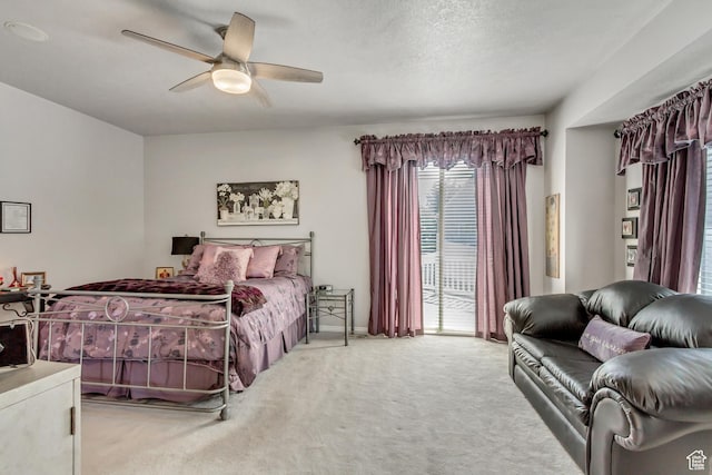 496 E Spruce Glen Rd, Murray, UT 84107 - carpeted bedroom featuring access to outside and ceiling fan