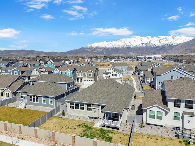 4947 W Evergreen Ln, Highland, UT 84003 - aerial view featuring a residential view and a mountain view