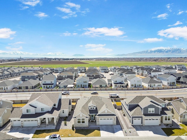 4947 W Evergreen Ln, Highland, UT 84003 - aerial view featuring a residential view and a mountain view