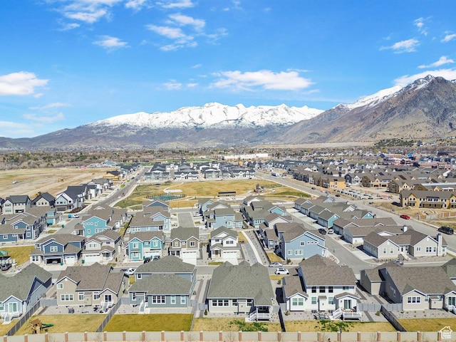4947 W Evergreen Ln, Highland, UT 84003 - birds eye view of property with a residential view and a mountain view