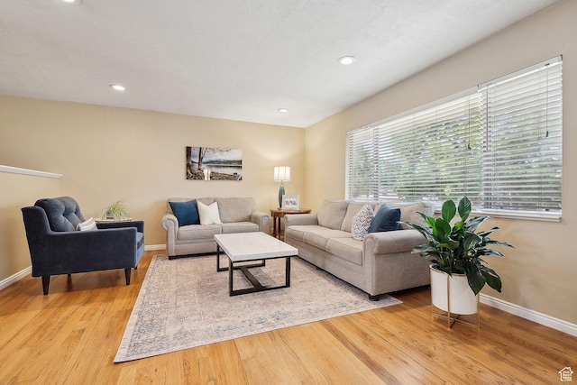 32 E 500 S, Midway, UT 84049 - living area with wood finished floors, baseboards, and recessed lighting