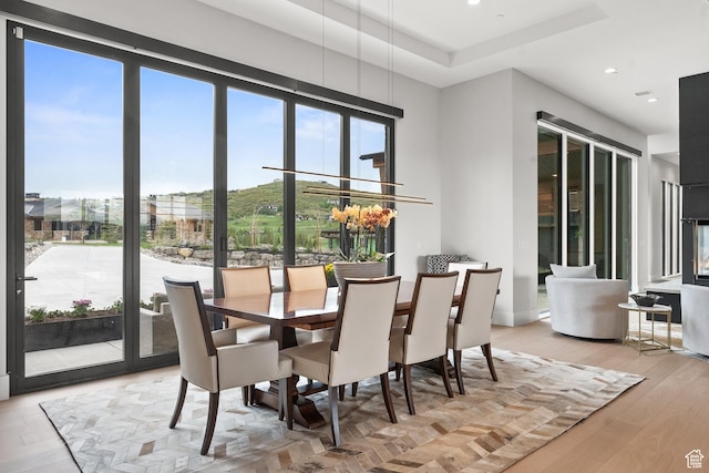 7290 Foxglove Ct, Park City, UT 84098 - dining space with recessed lighting and light wood-type flooring