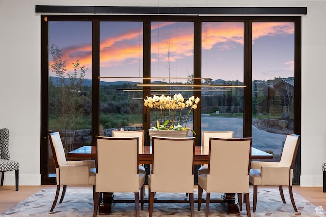 7290 Foxglove Ct, Park City, UT 84098 - dining room with expansive windows and wood finished floors