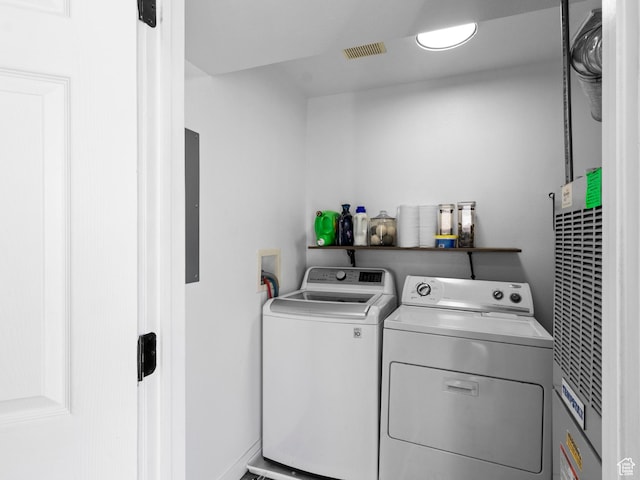 1929 W 680 N, Pleasant Grove, UT 84062 - laundry room with visible vents, separate washer and dryer, and electric panel