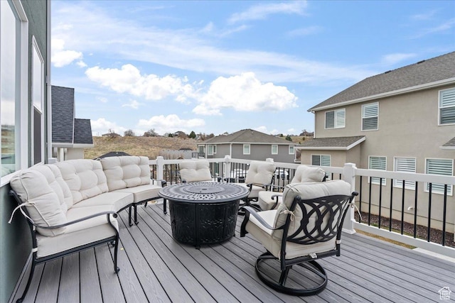 1321 E Daffodil Ct N Unit 155, Layton, UT 84040 - wooden deck with an outdoor living space
