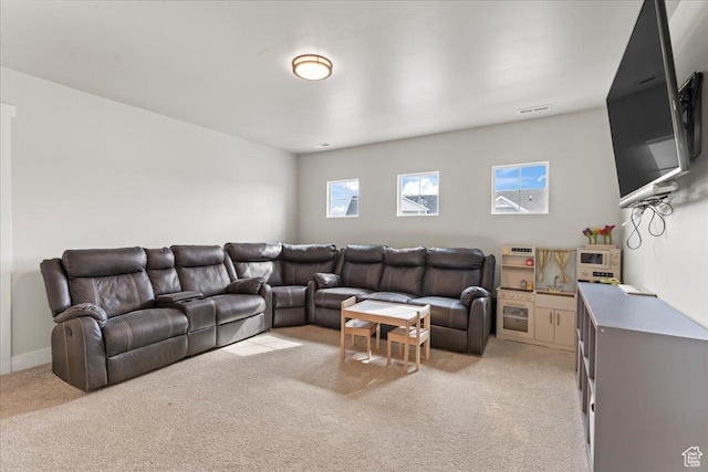 1321 E Daffodil Ct N Unit 155, Layton, UT 84040 - living area with light carpet, baseboards, and visible vents