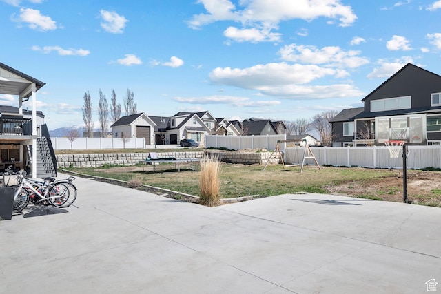 1807 S Bridle Path Loop, Lehi, UT 84043 - view of patio with stairway, a residential view, and fence