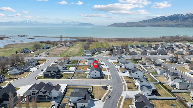 1807 S Bridle Path Loop, Lehi, UT 84043 - bird's eye view with a residential view and a water and mountain view
