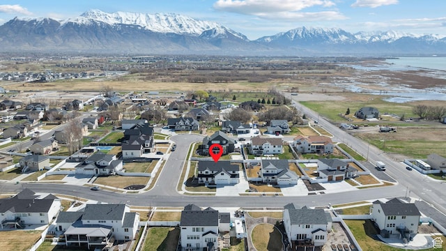 1807 S Bridle Path Loop, Lehi, UT 84043 - birds eye view of property with a residential view and a mountain view