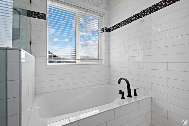 1807 S Bridle Path Loop, Lehi, UT 84043 - bathroom with a bath and tile walls