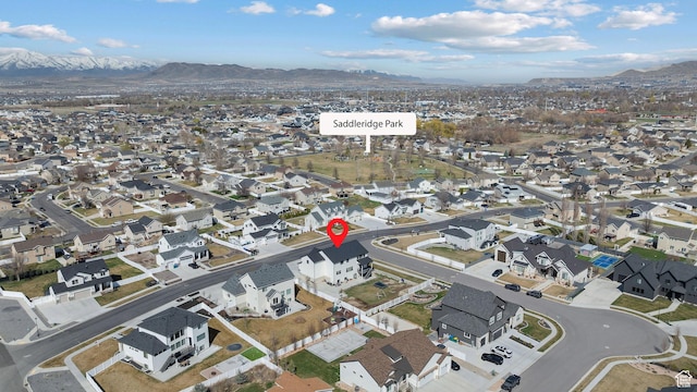 1807 S Bridle Path Loop, Lehi, UT 84043 - drone / aerial view featuring a mountain view and a residential view