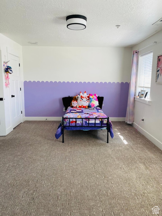1807 S Bridle Path Loop, Lehi, UT 84043 - bedroom with a textured ceiling, carpet, baseboards, and visible vents