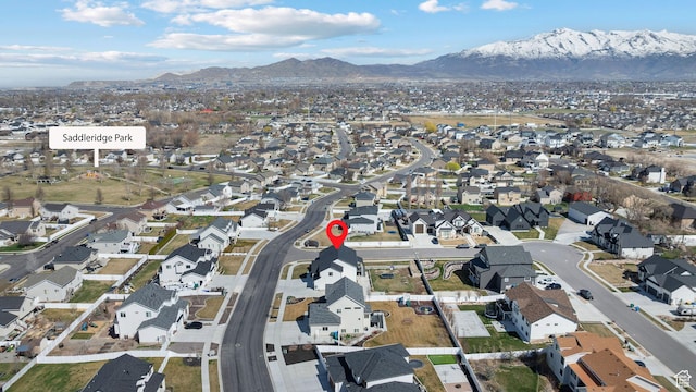 1807 S Bridle Path Loop, Lehi, UT 84043 - drone / aerial view with a mountain view and a residential view