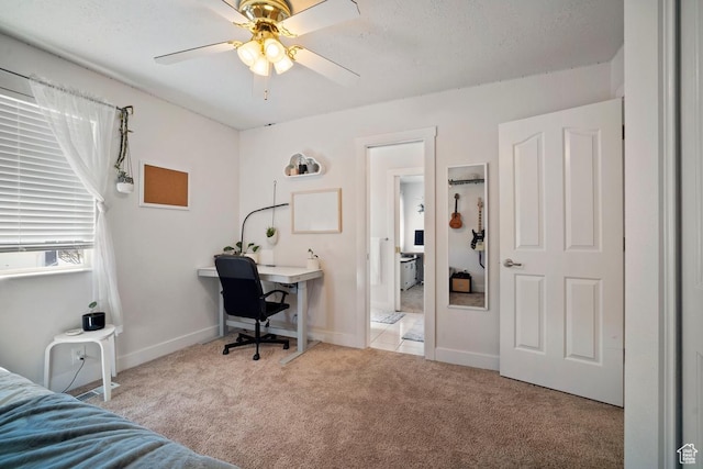 28 E 1400 N, Mapleton, UT 84664 - carpeted bedroom with a ceiling fan and baseboards