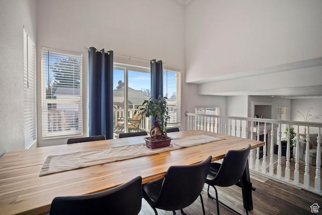 28 E 1400 N, Mapleton, UT 84664 - dining room with a high ceiling and wood finished floors