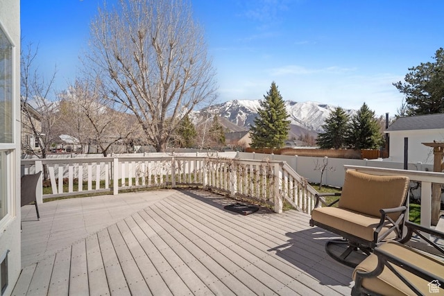 28 E 1400 N, Mapleton, UT 84664 - deck featuring a mountain view