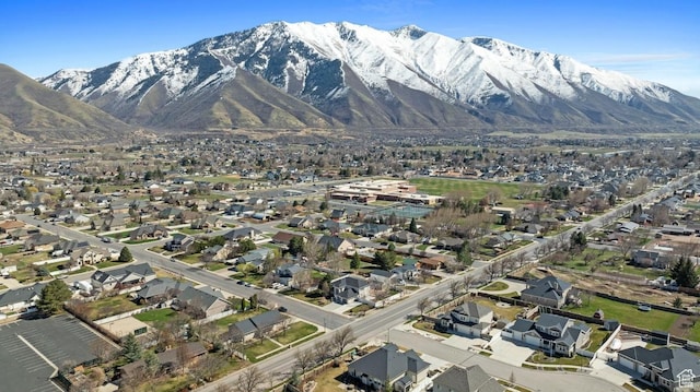 28 E 1400 N, Mapleton, UT 84664 - drone / aerial view with a residential view and a mountain view