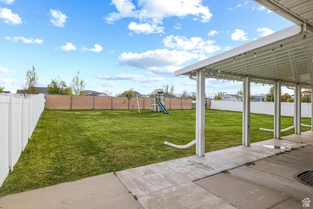 444 E 2720 N, North Logan, UT 84341 - view of yard featuring a patio area and a playground