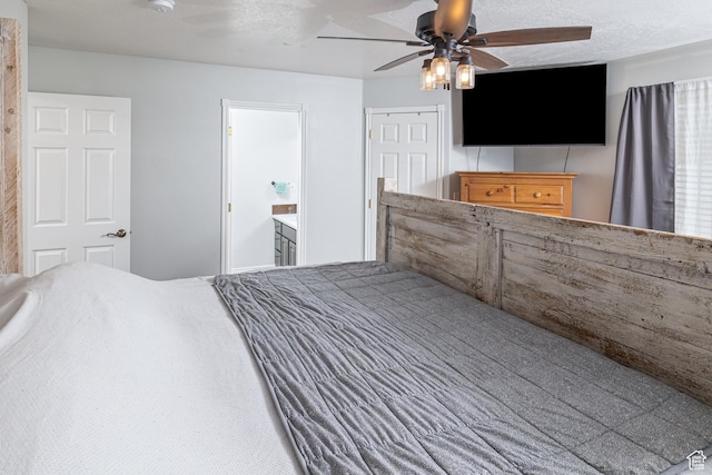 444 E 2720 N, North Logan, UT 84341 - bedroom with a ceiling fan and ensuite bath
