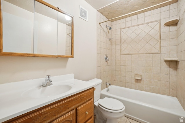 240 W 220 S, Orem, UT 84058 - bathroom with toilet, vanity, shower / bathing tub combination, and visible vents