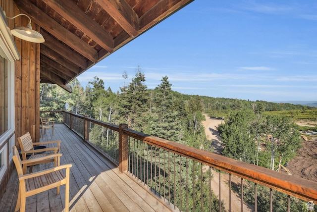 2421 S Navajo Unit Pi-C50, Coalville, UT 84017 - wooden terrace featuring a view of trees